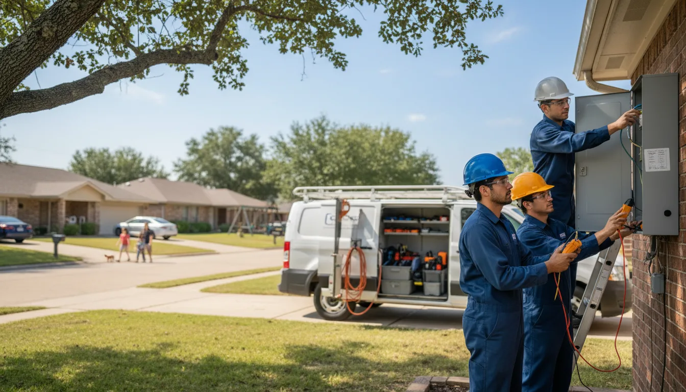 Certified electrician providing emergency electrical services in Von Ormy, TX